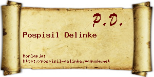 Pospisil Delinke névjegykártya
